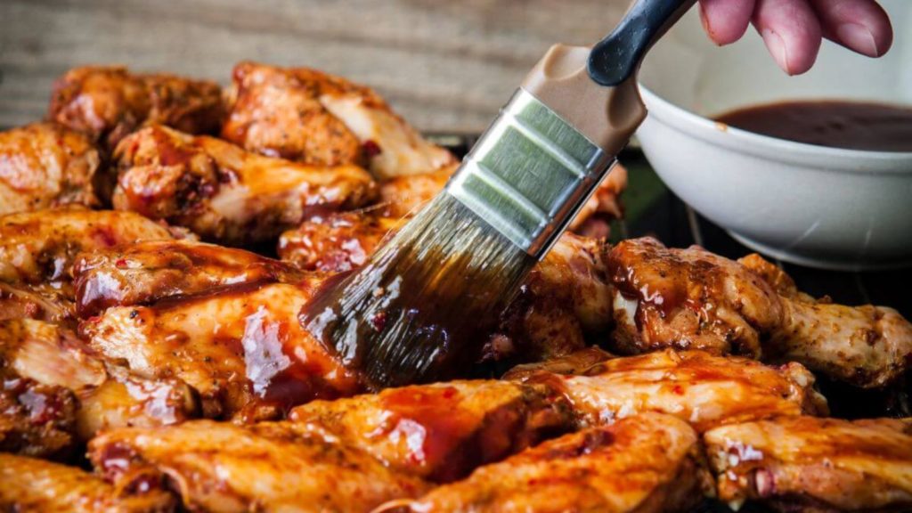 Sticky chicken. 