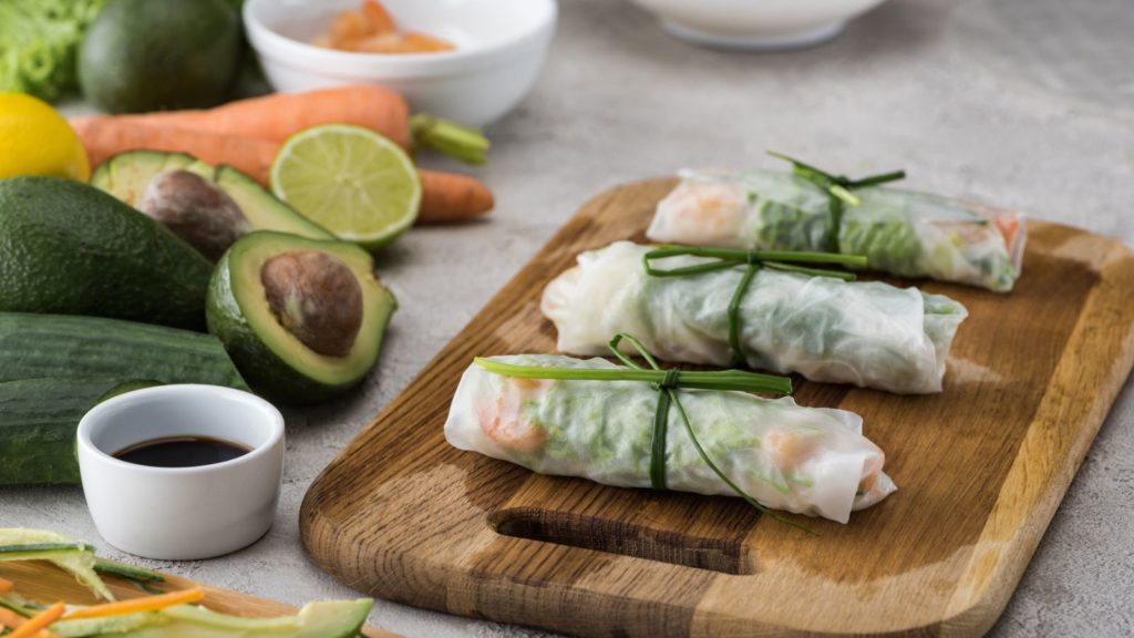 Delicious Spring Rolls.