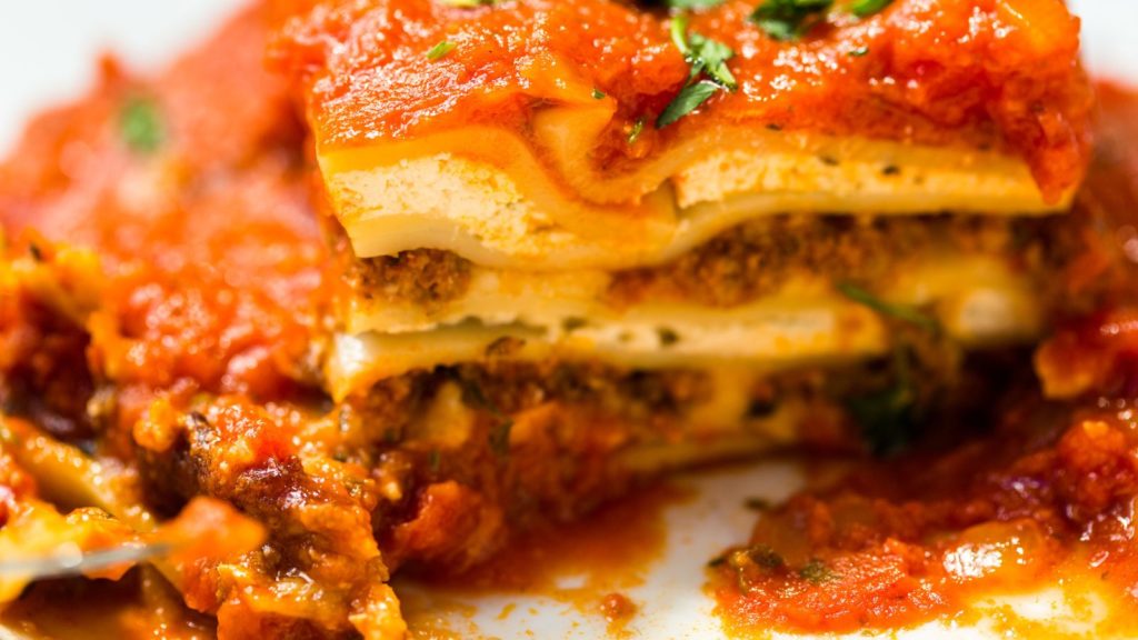 Slow cooker lasagna.