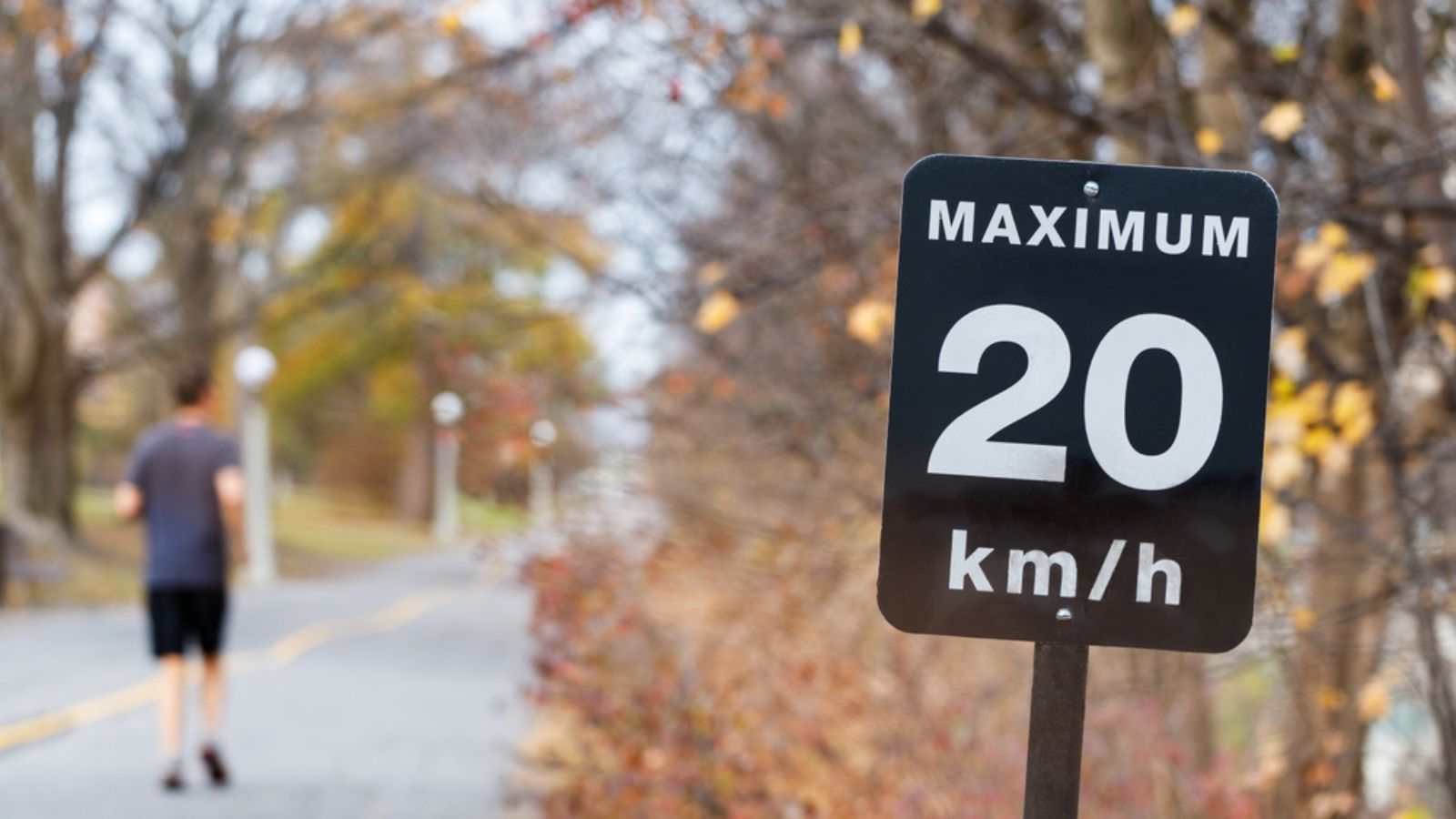 Km sign in Canada.