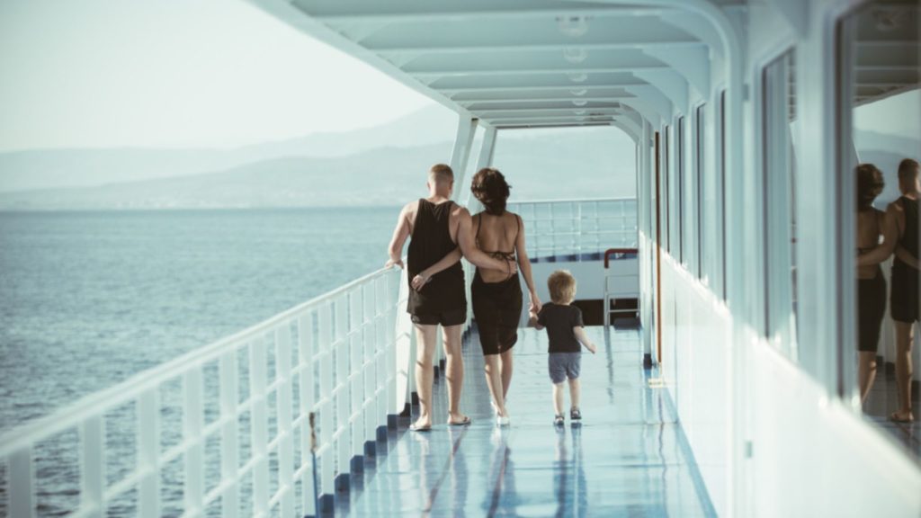 Family on a cruise ship.