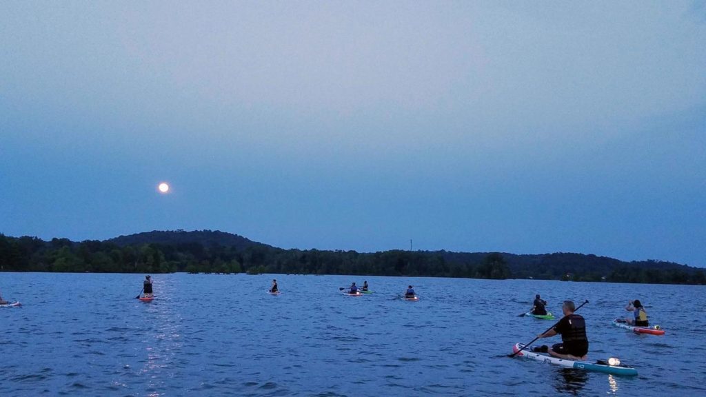 Paddleboarding at Nickjack Lake.