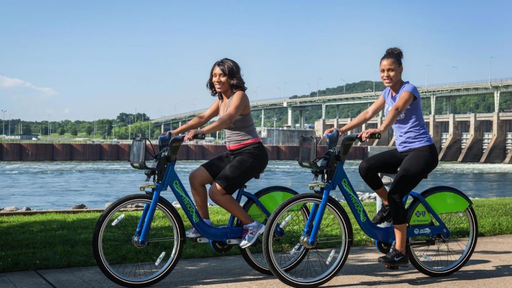 Biking along the TN River.